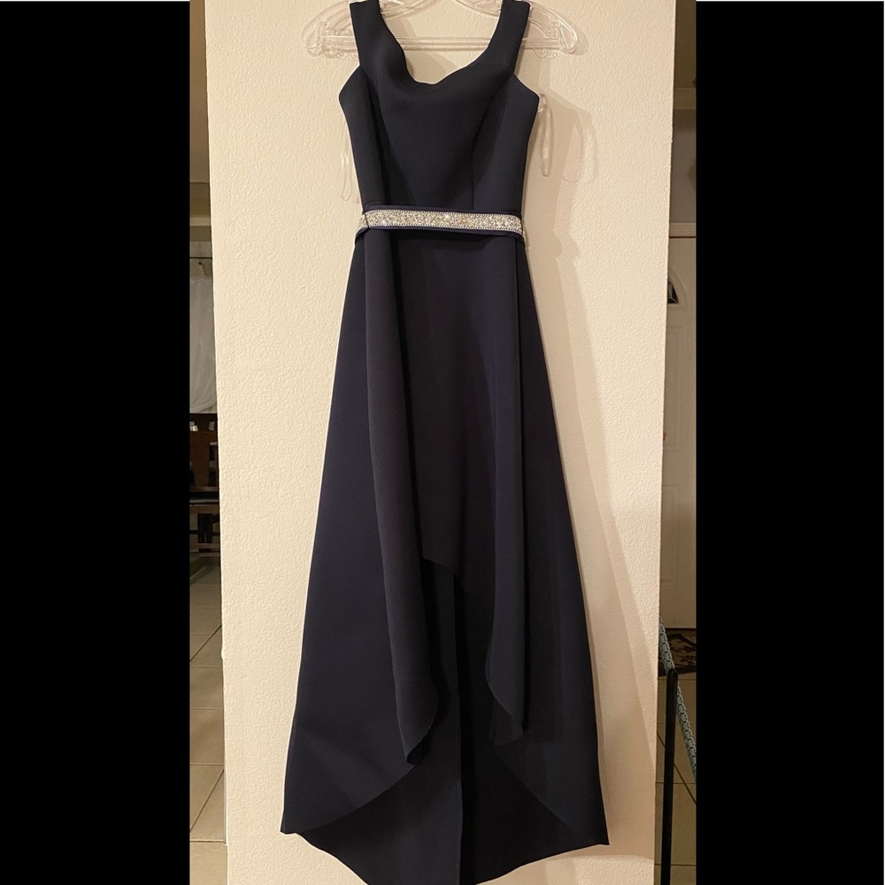 Miss Kim Navy Blue Prom Dress Size S